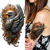 3pcs Temporary Tattoo Colorful Realism Mechanical Tree Stylized Moth Tech Wolf For Thighs Women Men