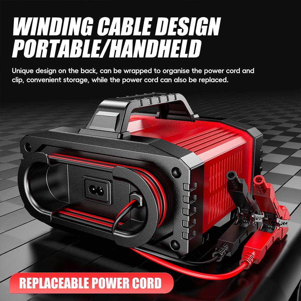 300W Full Automatic 12V/24V Protect Quick Charger LCD Display Multiple Protections Car Battery Charger