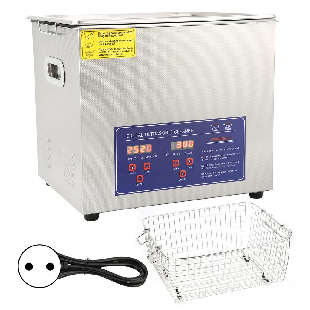 Ultrazvuková čistička z nerezové oceli s časovačem ohřívačem 10L průmyslové zařízení PS?40A