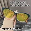 Retro Cat-Eye Night Vision Glasses for Myopia Stylish Anti-Glare and Anti-Bright Light Eyewear Classic Driving Shades Unisex
