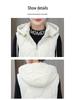 Women's Mid-Length Hooded Cotton Vest: Fashionable, Slimming, Waist-Cinching, Warm, and Cold-Proof Outerwear