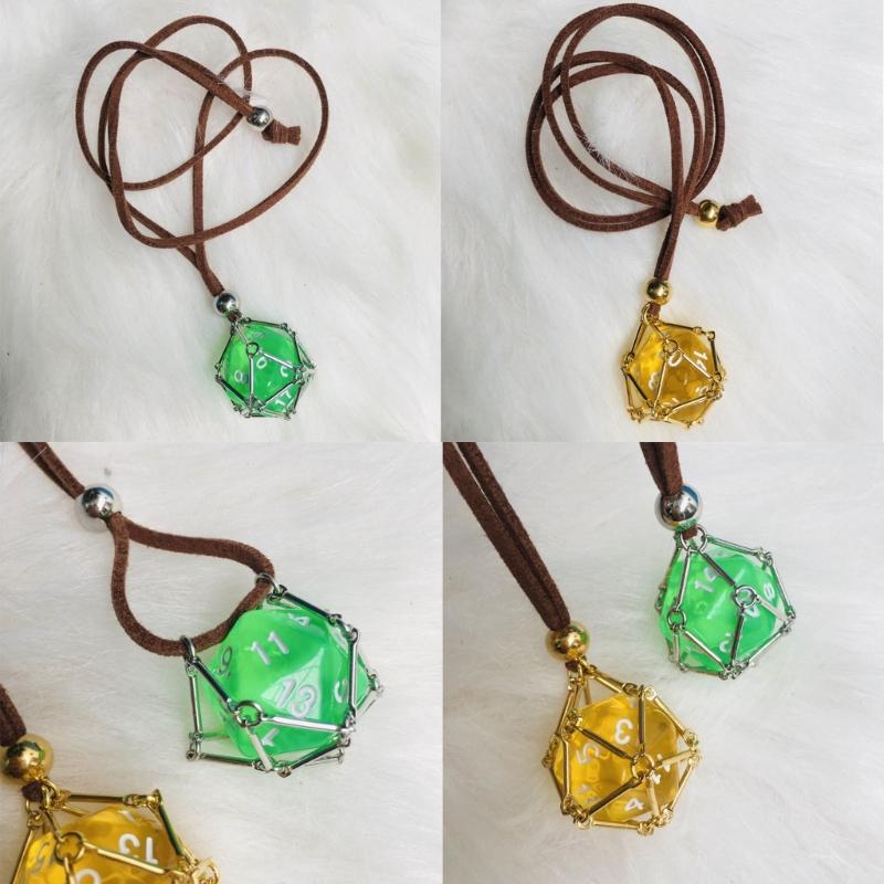 Trendy Cage Holder Necklace with Interchangeable Crystal Rope Pendant Fashionable Crystal Stone Accessory for Women