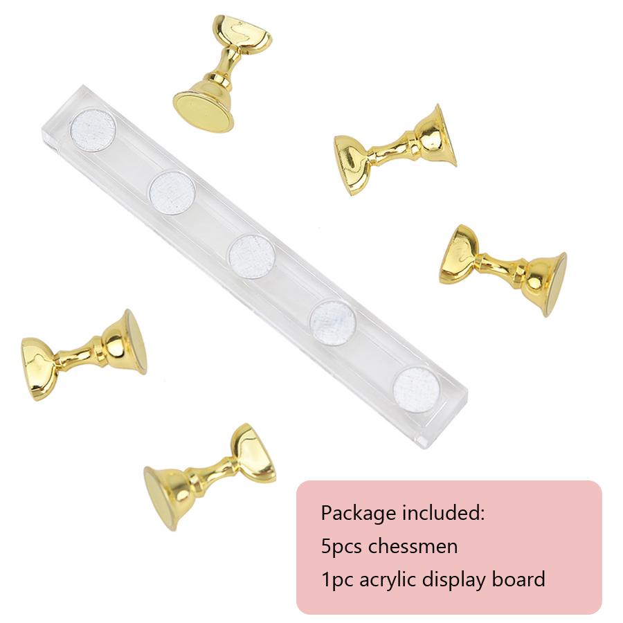 5er-Set Nailart-Ausstellungsständer, magnetischer Schachständer mit Acrylsockel zur Präsentation von Nagelspitzen