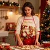 Holiday Aprons Tool Accessories Christmas Kitchen Cooking Apron For Men Women Bakers Wife Husband Family Baking Gardening Sewing