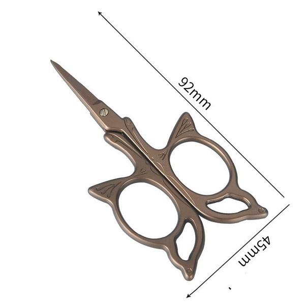 Butterfly Scissors Stainless Steel Household Cross-stitch Scissors Gold-plated Manicure Scissors