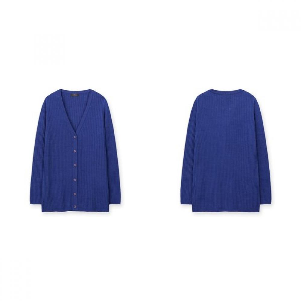 Furina Royal Cotton V Neck Rib Cardigan
