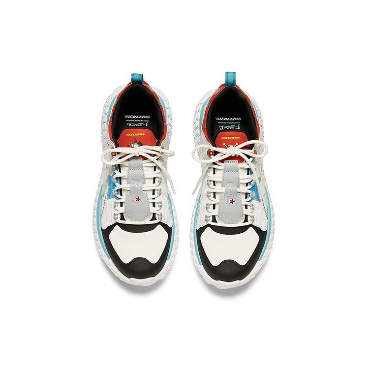 Skechers One Piece X Monster Mesh Cuir Couleur Frank Chaussures de Sport Basses Style de Vie Homme sneaker Blanc Noir Rouge 894037-WMLT