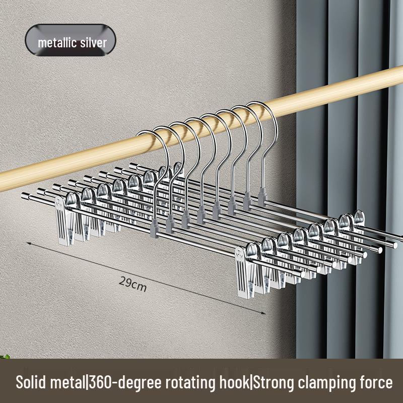 Strong No-Mark Trouser and Skirt Hanger Clips for Drying and Storage