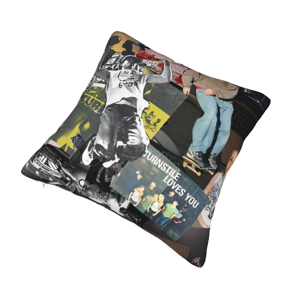 Decorative Pillowcases Turnstile Rock Band Tour Stuff Seater  Throw Pillow Case Cover Zippered Multi Size