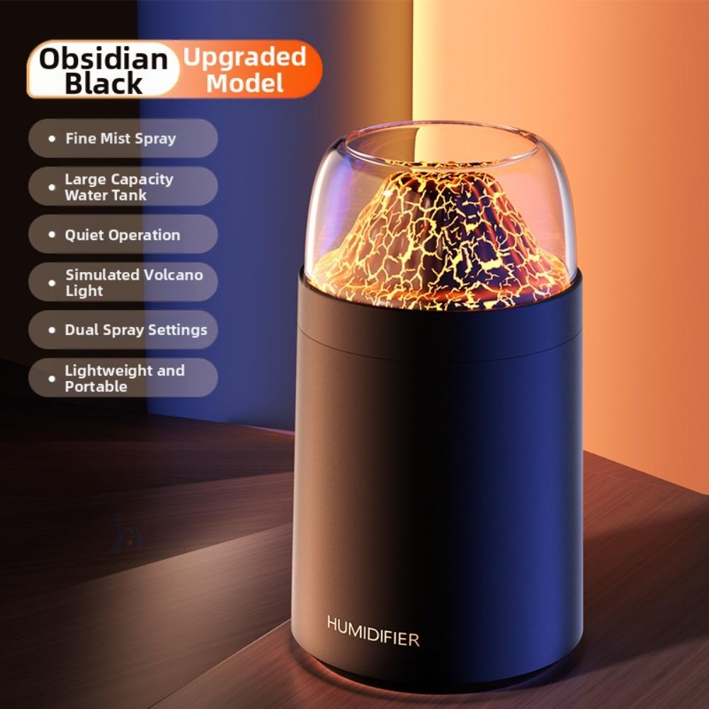 Flame Mountain USB Humidifier with Efficient Mist Production and Whisper Quiet Operation for Continuous For Home Moisturizing
