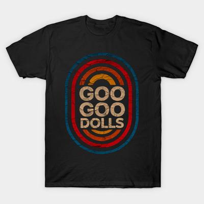 Men Black Print T-shirt Goo Goo No-Cut Transfer Paper Print Cotton Tshirt