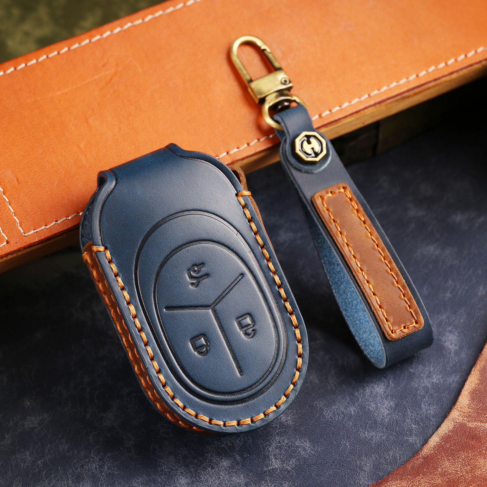 

Чехол для ключа из натуральной кожи для Weilai ES6/ET5T/EC6/ES8/EC7/ET7 чёрный