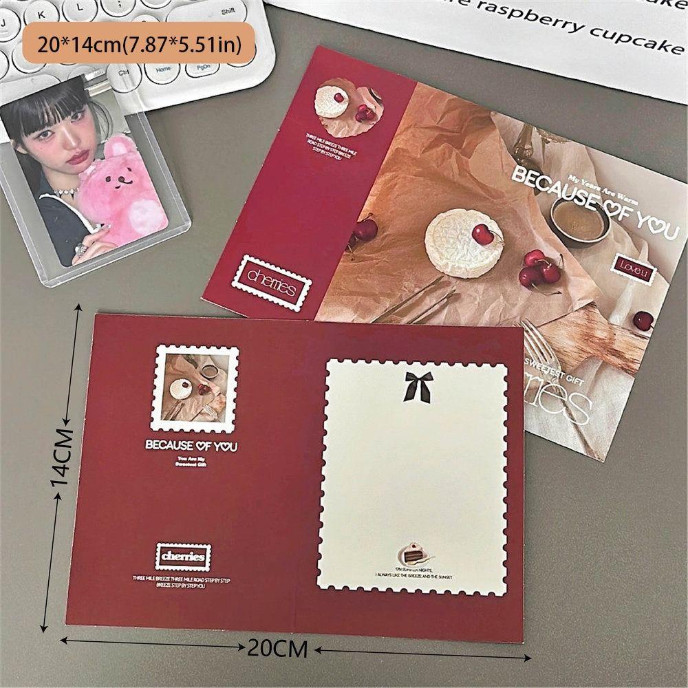 

3-inch Photo Greeting Cards Pastoral Style Photo Card Fashion Folding Card 1