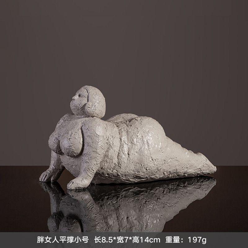 Modern Resin Fat Lady Figurines – Yoga Character Sculptures for Interior Home Decor & Loft Decoration Gift