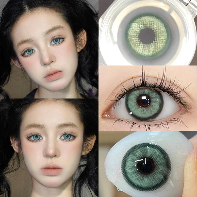 Mill Creek Renkli Kontakt Lens 14.5MM Anti UV Barbie Mavi/Yeşil/Kahverengi Kontakt Lens Yumuşak ve Rahat 1 Yıllık Kullanım