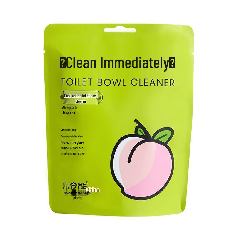 Little Bear White Peach Dual-Effect Toilet Cleaner Blocks