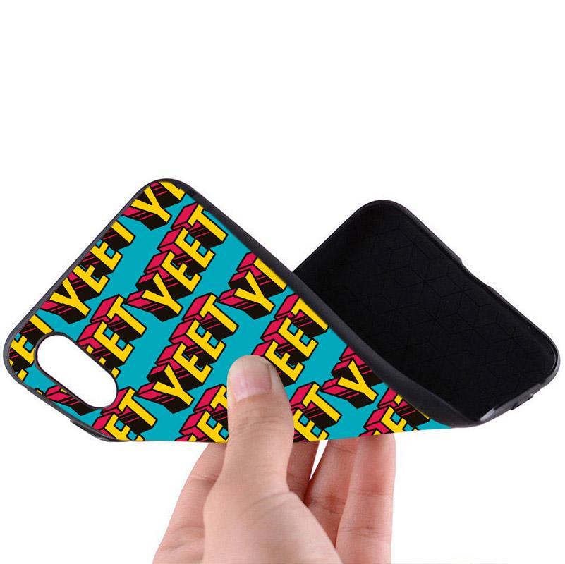 Funny YEET OR BE YEETED Meme Black Soft TPU Phone Case Covers for iPhone 8 7 6 6S Plus 5 5S SE 2020 XR X XS MAX Coque Shell Capa