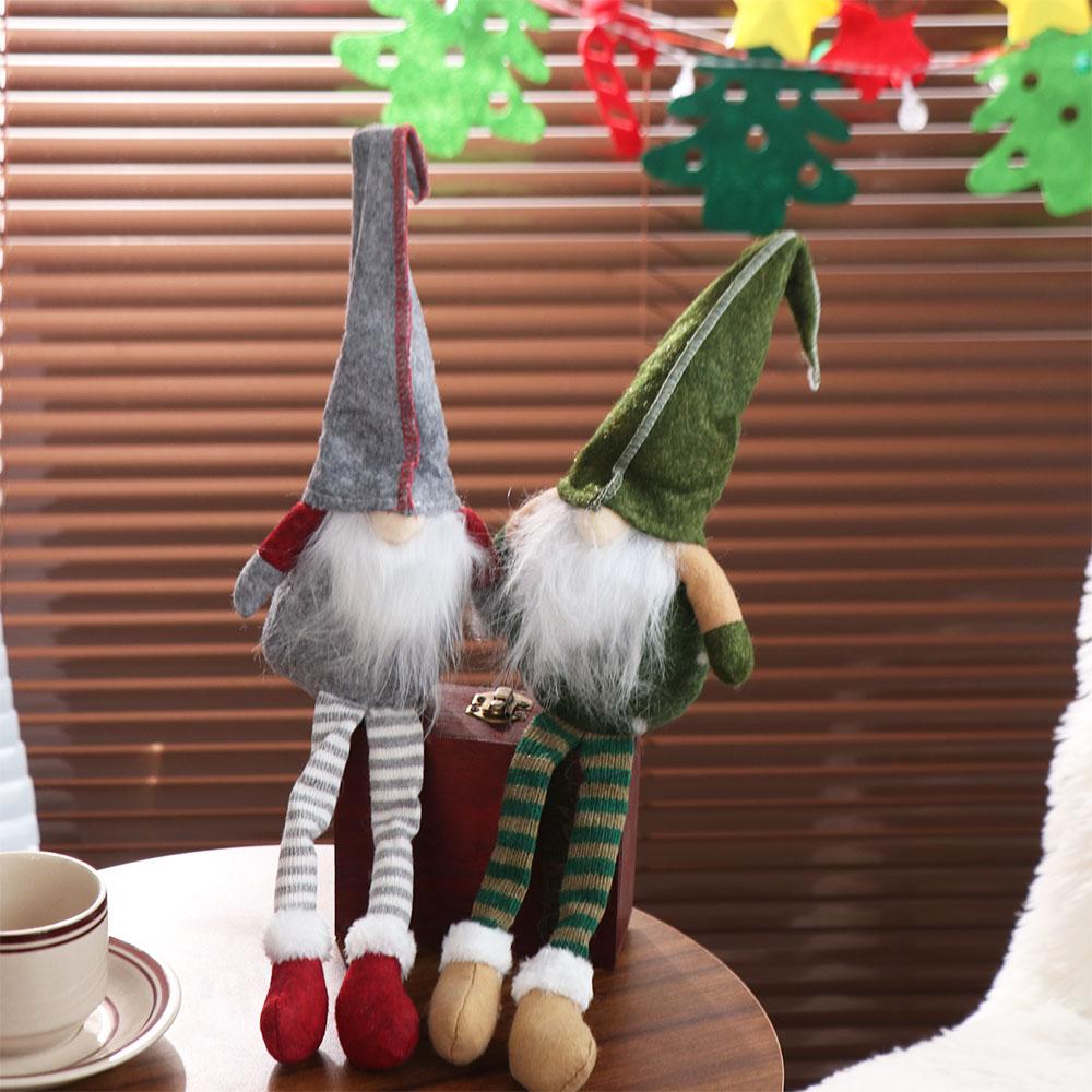 Mini Long-legged Christmas Doll Cartoon Long Old Man Doll Handmade Christmas Gnome  Halloween