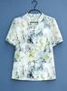 Chic Chiffon Printed Short-Sleeve Top for Women