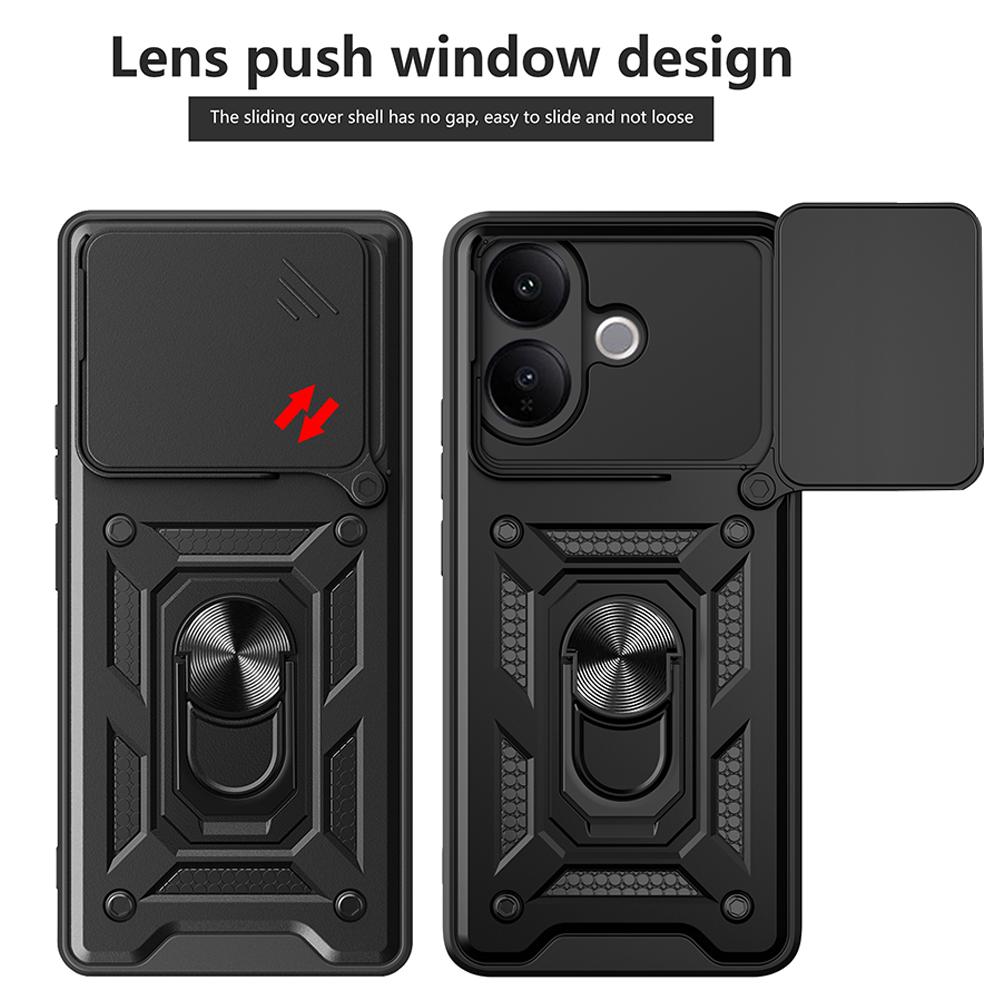 Armor Funda for VIVO V60 Lite Case Cover Slide Camera Protection Ring Holder Stand Shockproof Back Capa Funda