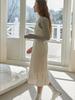 B Muse Mansion Bias Check Layered Dress - Butter Cream