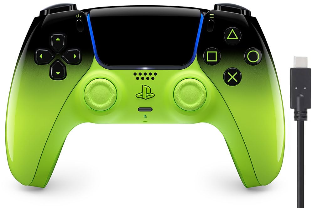 

[Genuine Product] DualSense Wireless Controller Remix Green (CFI-ZCT2J14) [Amazon.co.jp Exclusive] PS5 Controller Charging Cable 3m