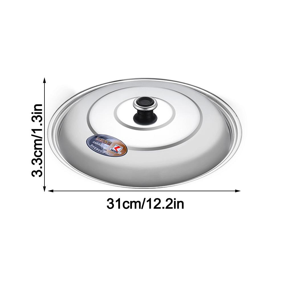 Durable 30-42cm Wok Pot Lid Universal Anti-scalding Frying Pan Cover Reusable Thickened Bowl Cover Restaurant Kitchenware