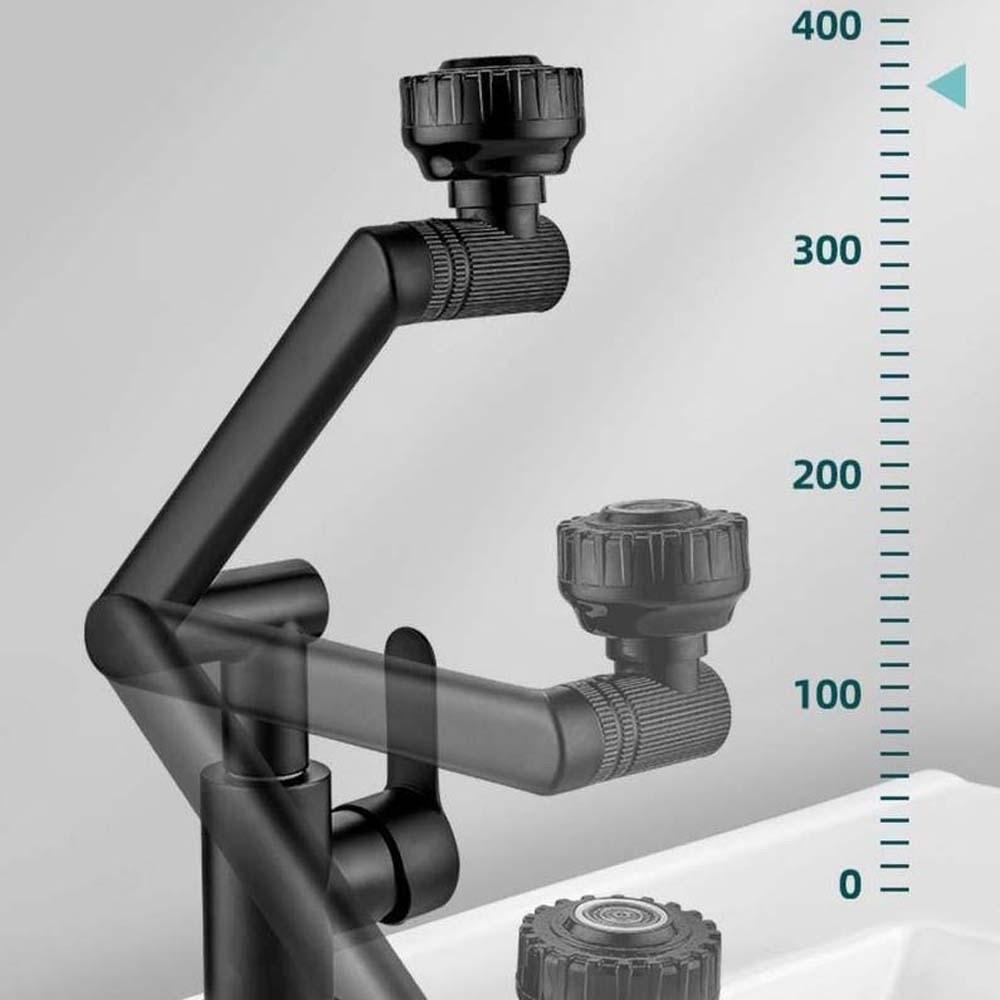 Universal Robotic Arm Faucet Adjustable Flexible Dual Mode Faucet Plastic Metallic Color 360°Rotating Bibcock