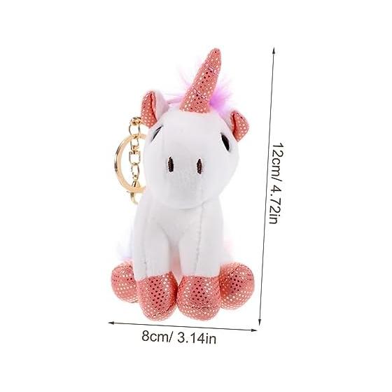 [STOBOK] Adorable Keyring Chucky Plush Doll Stuffed Animal Figure Pony Doll Unicorn Keyring Keychain Unicorn Key Chain Handbag Stitch Hanging