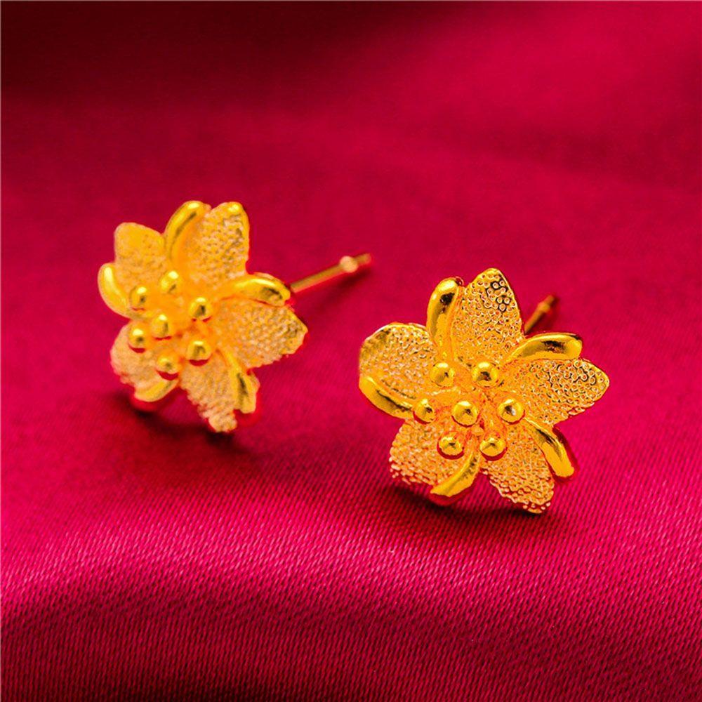 Crown Female Korean Style Earrings Fashion Jewelry Sargin Flower Earrings Women Stud Earrings