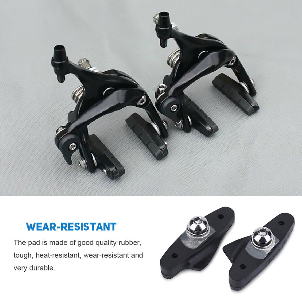 1 Pair   Rubber Brake Pads Linings for Road Fixed Gr Bikes   Accessory