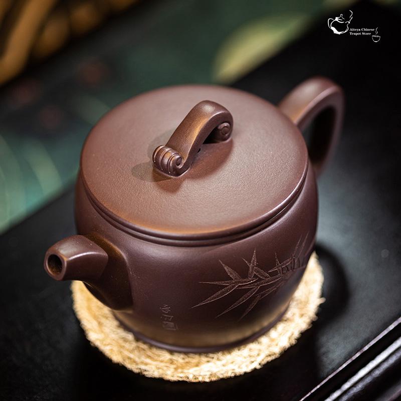 210 ml Yixing Purple Clay ceainic minereu brut noroi violet Ruyi Han oală de țiglă de uz casnic kung fu set de ceai filtru de ceai chinezesc