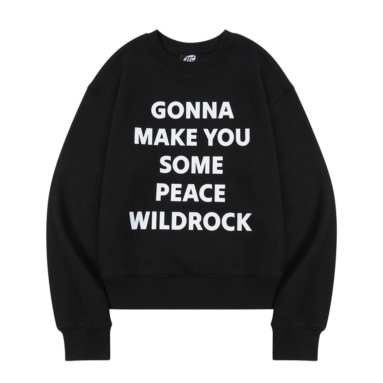 Укороченный свитшот с надписью Wild Rock_Черный Free