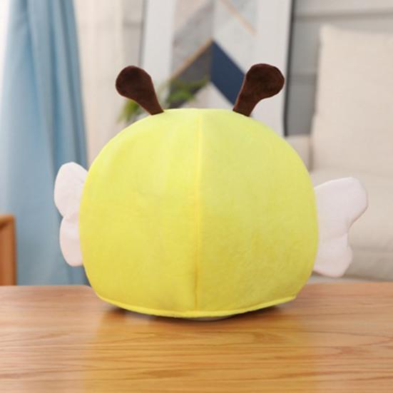 Pălărie de Spectacol Galbenă Tip Scurt cu Expresie Drăguță Pălărie Amuzantă 3D de Albină Articole de Acoperit Cap de Pluș Animal Accesorii de Costum