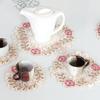 Table Runner Europe Embroidered Tassel Table Runners Table Flag Table Cover Cup Mat Pink Flower Banner Pad Tv Cabinet Cloth