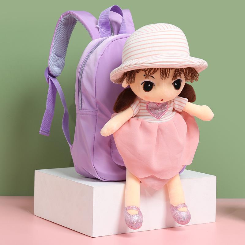 Magical Cartoon Backpack with Removable Plush Doll - Perfect for Your Little One's Nursery Adventure! Kids Girls Backpacks