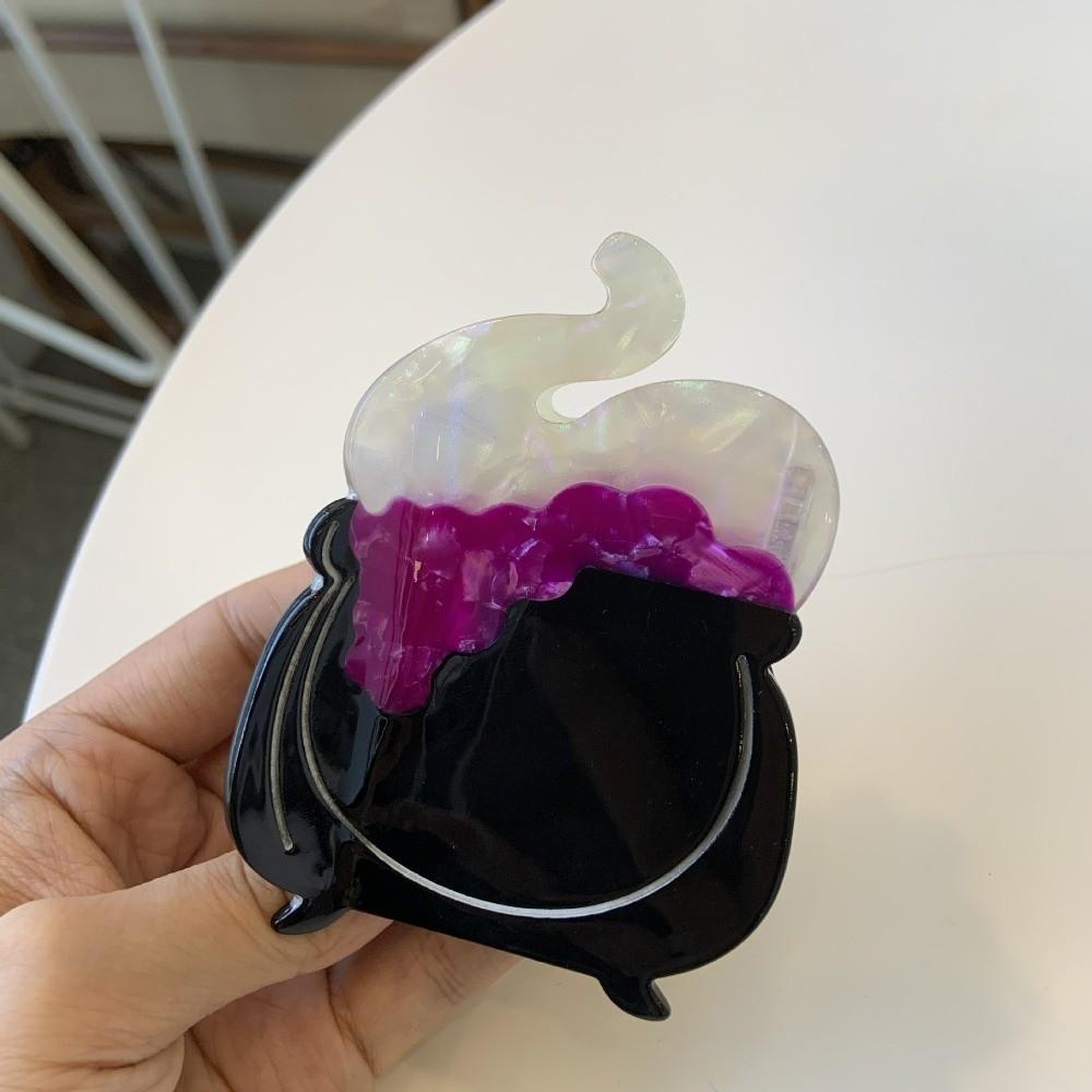 Ghost Halloween Shark Clip Funny Acetic Acid Hair Claw Hair Accessories Pumpkin Shark Clip  Girls