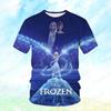 Men's Crew Neck 3D Printed T-Shirt Disney Frozen Princess Elsa Cartoon Movie Women Children Streetwear Fashion T-Shirt Top