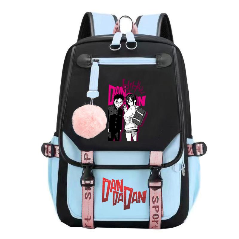 The New Dandadan Bold Party Surrounding Printing Trend Junior High School Students Large-capacity Leisure Schoolbag
