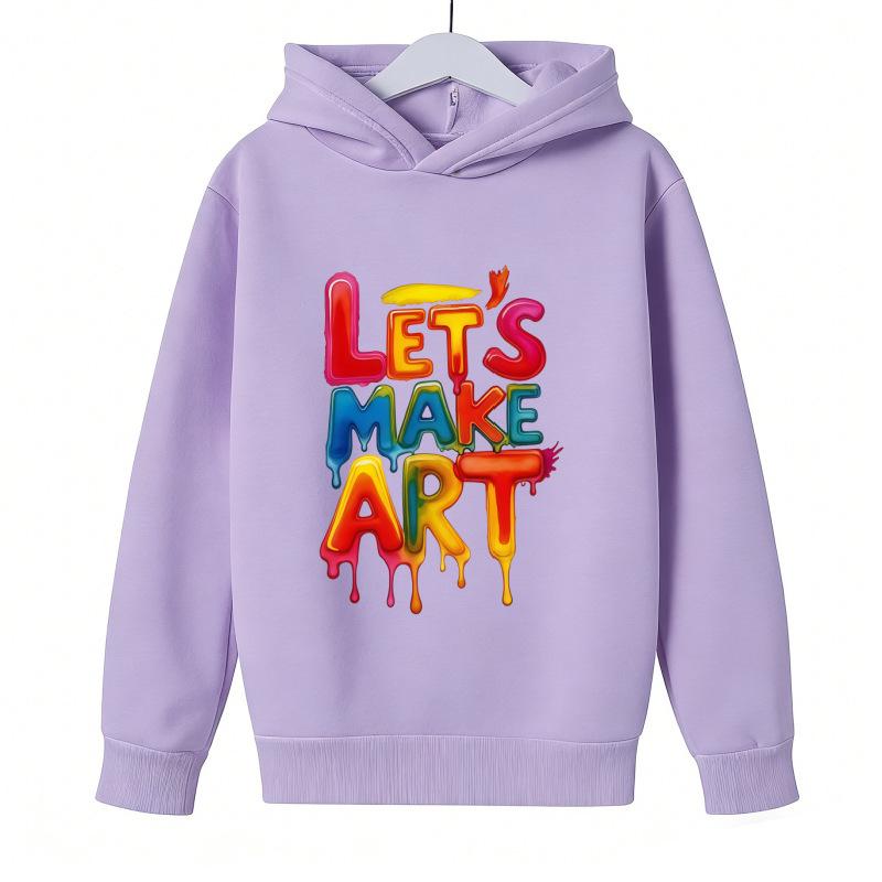 Bunter Graffiti-Kunst-Hoodie für Kinder - Unisex Freizeitjacke mit Farbdruck