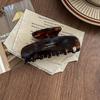 1Pc Elegant Vintage French Hair Clip Two-Tone with Wood Grain & Marbled Design Perfect for Casual Daily Dressing Cute Hair Clips