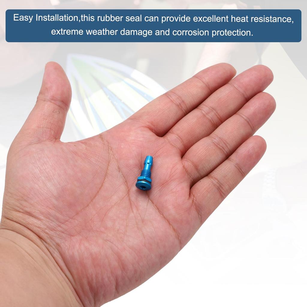 uxcell 2-Pack 20mm M6 RC Boat Water Nipple Drain Nozzle Aluminum Alloy Cooling Tube Extension Kit for RC Boat Motor Cooling System, Blue