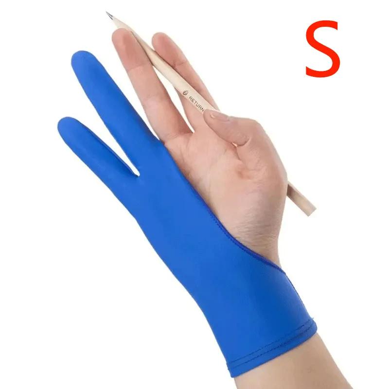 1/2 Stuks Twee-Vinger Hand Schilderen Handschoenen Olieverf Kunstbenodigdheden Anti-Aanraking Tablet Digitale Bord Scherm Tekenen Anti-Vlekken