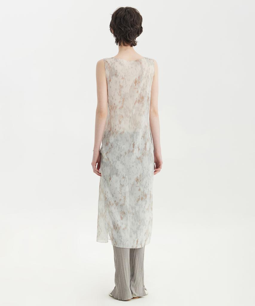 Youth Printing Jersey Dress - Light Gray