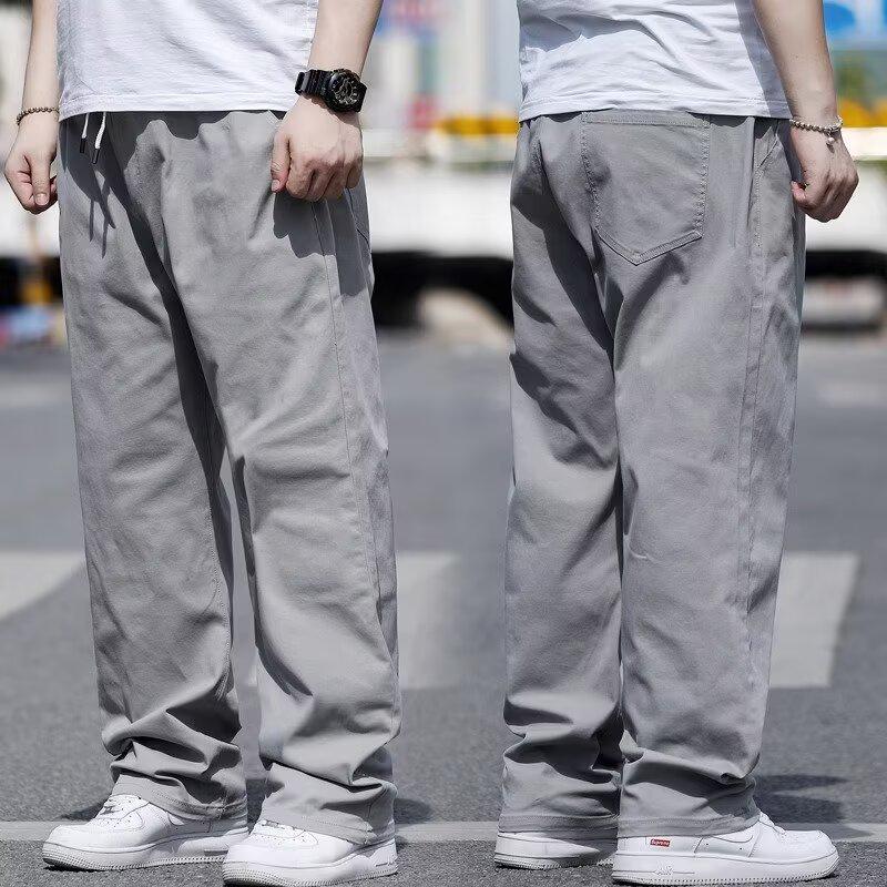 Men's Plus Size Loose Straight Leg Casual Trousers - Extra Large Spring/Summer Wear