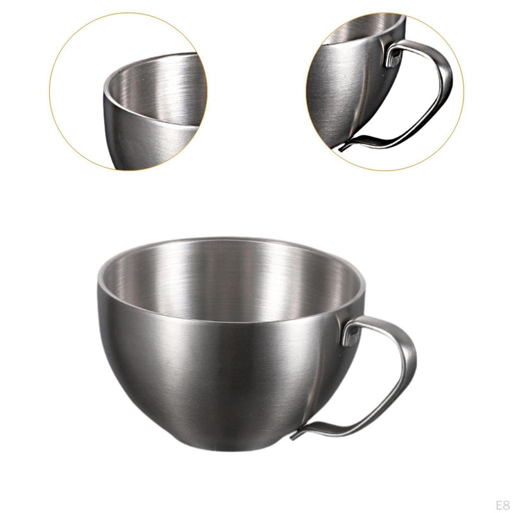 Ice Cream Bowl Stainless Steel Double Layer Insulated Stackable Snacks Soup Rice