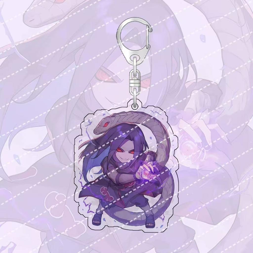Anime Naruto Acrylic Keychain Accessaries Uzumaki Naruto Cartoon Keyring