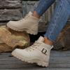 New Style Winter and Autumn Women's Warm Martini Boots with Added Padding, Thick Straps and Thick Soles, Short Boots Shoes