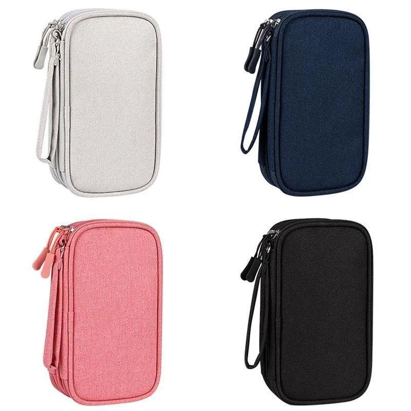 Travel Portable Digital Product Storage Bag USB Data Cable Organizer Headset Earphone Charging Treasure Box Bags Accessories