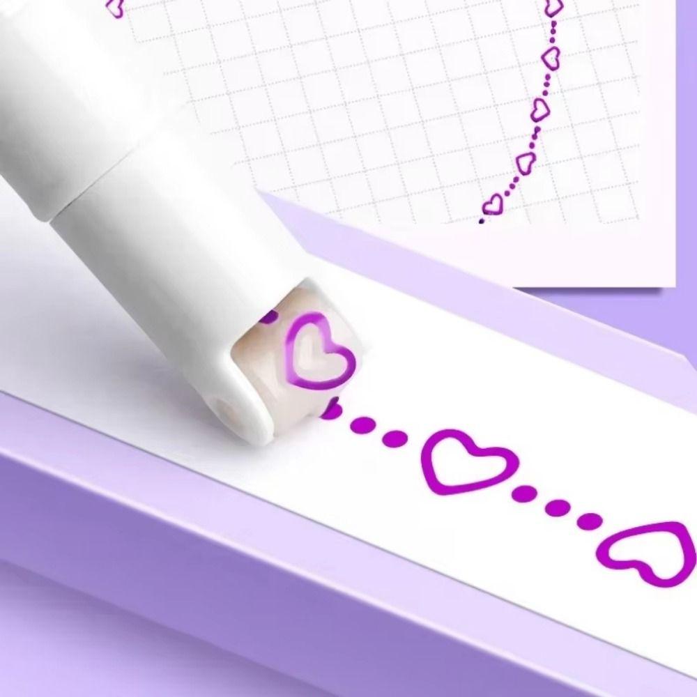 6Pcs/Set Flowers Line Shaped Colored Highlighter Pen Set Creative Line Shaped Marker Graffiti Pen